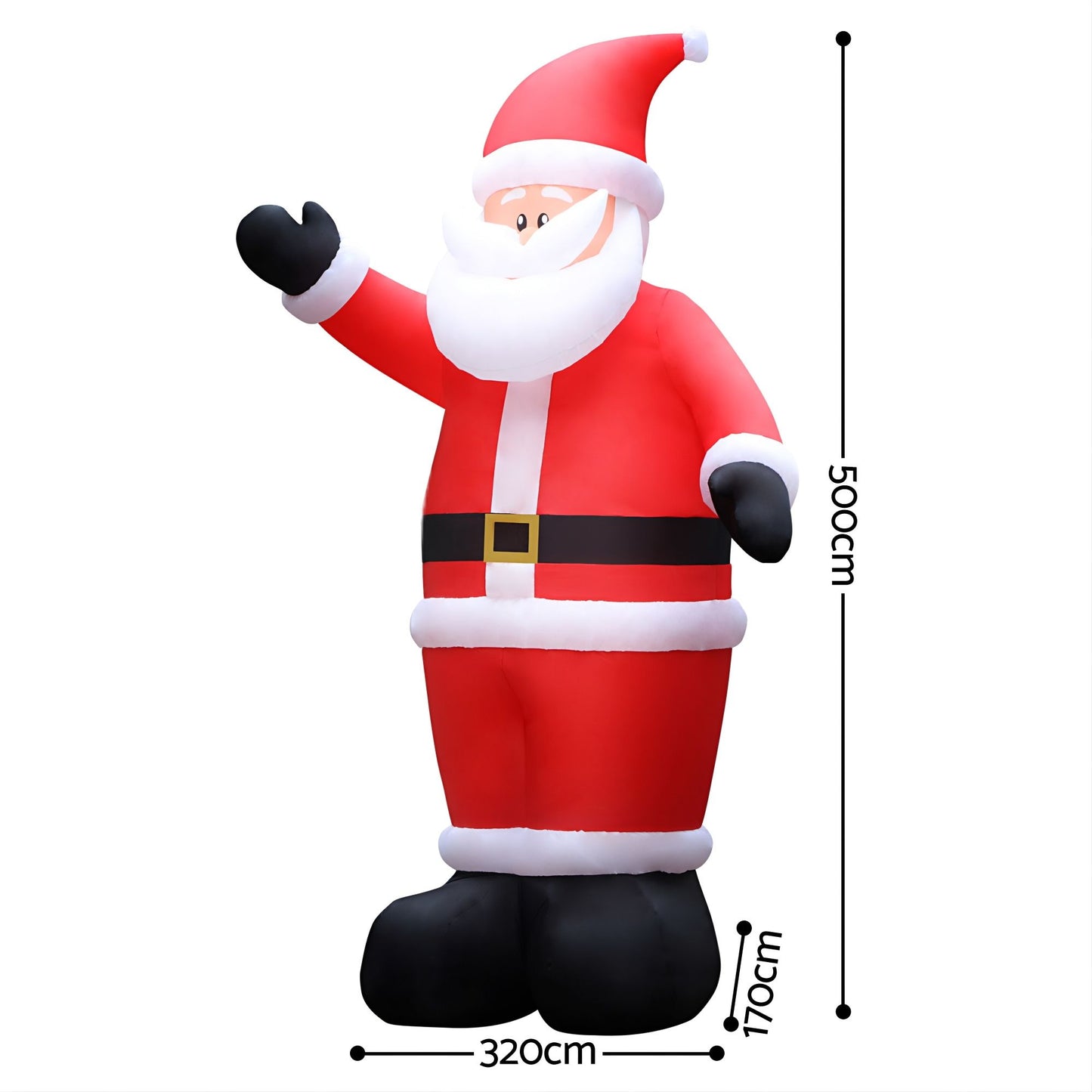 Christmas Inflatable Santa 5M Outdoor Air-Powered Light Decoration