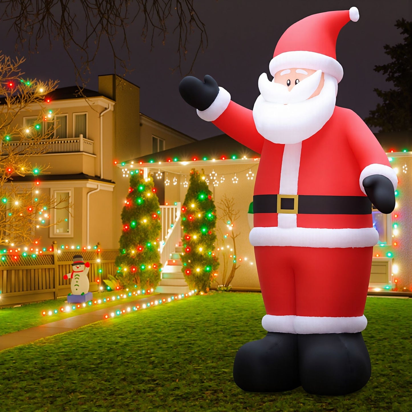 Christmas Inflatable Santa 5M Outdoor Air-Powered Light Decoration