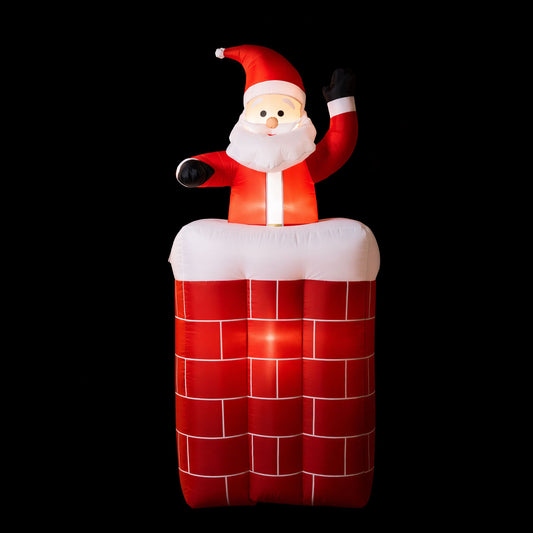 Christmas Inflatable Archway with Santa - 1.8M Xmas Decor LED