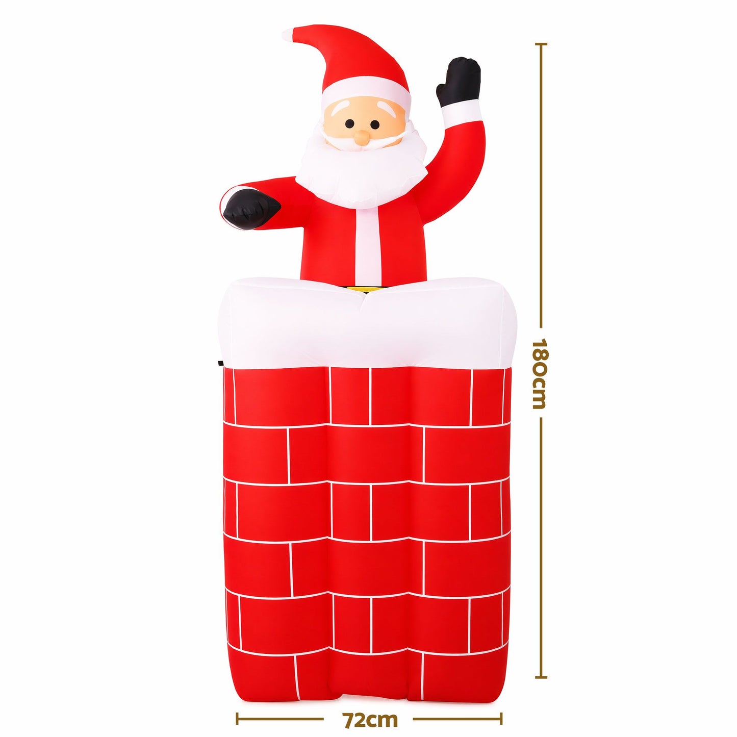 Christmas Inflatable Archway with Santa - 1.8M Xmas Decor LED