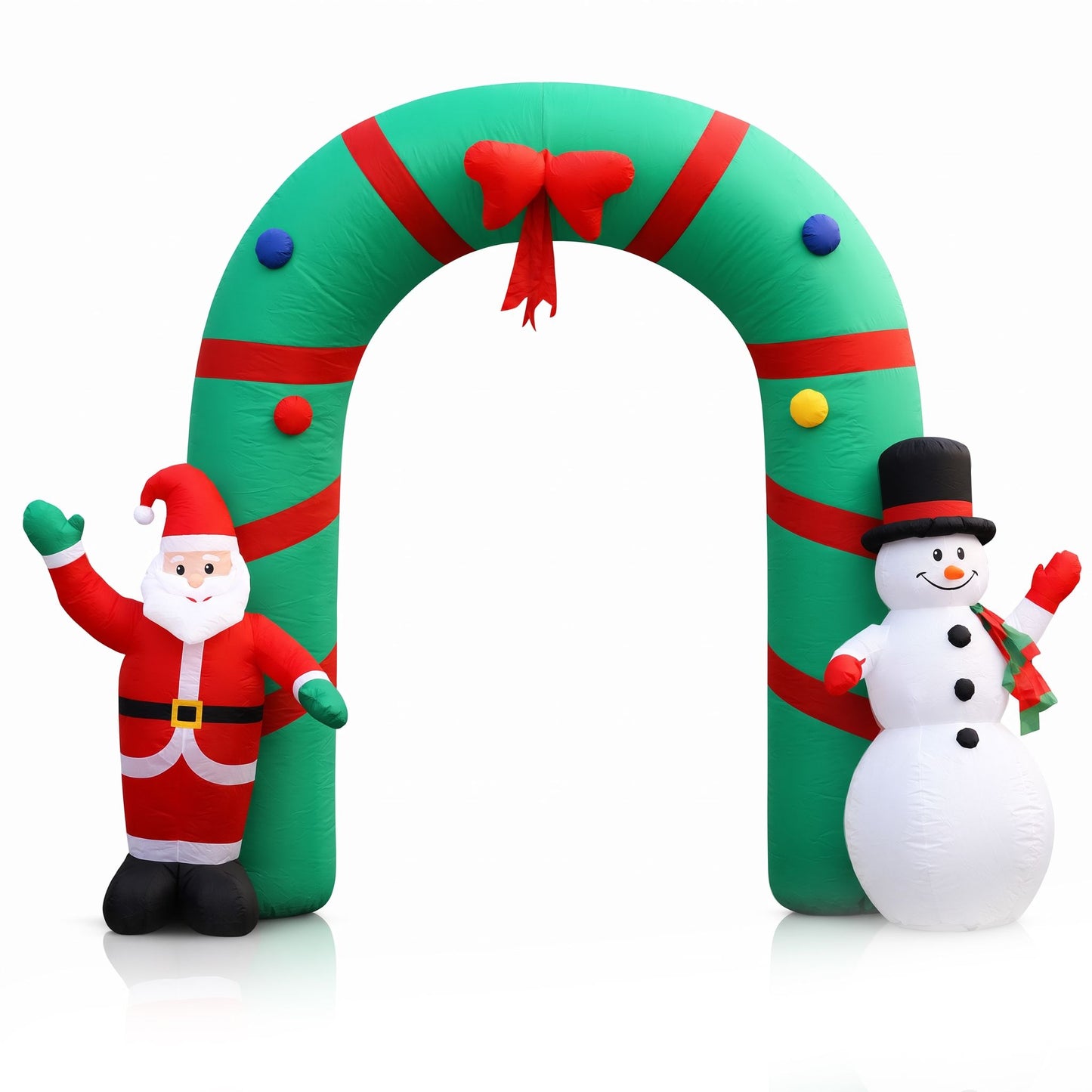 Christmas Inflatable Giant Archway Santa Snowman - 2.8M Light Decor