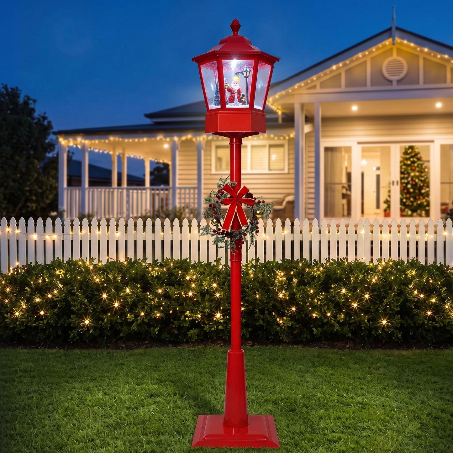 Christmas Lights 180cm Post Lamp 18 LED Fairy Light Decorations