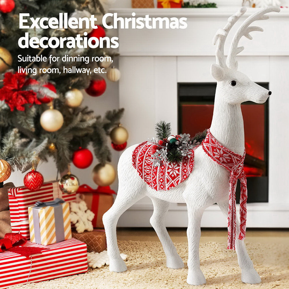 Jingle Jollys Christmas Reindeer 80cm Glitter Deer Ornaments Party Decorations