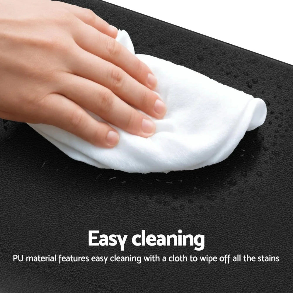 A Set of 4 Artiss Metal Bar Stools PU Seat Dining Counter