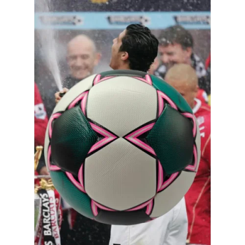A stylish trendy durable high-return soft soccer ball