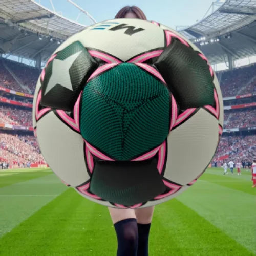 A stylish trendy durable high-return soft soccer ball