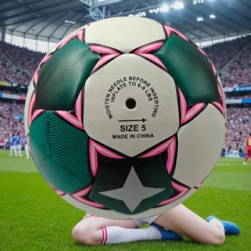 A stylish trendy durable high-return soft soccer ball