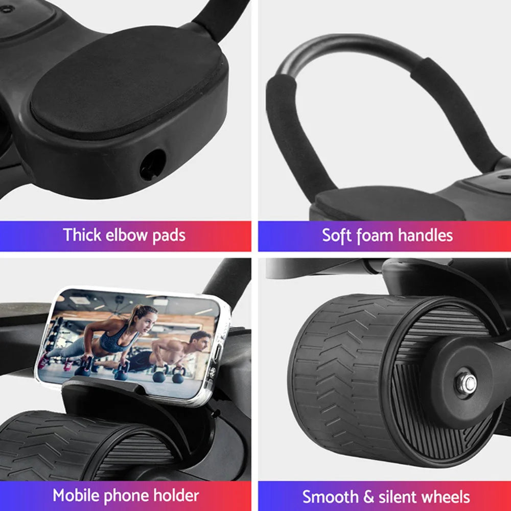 Ab Roller Automatic Rebound Abdominal Exercise Wheel - Home