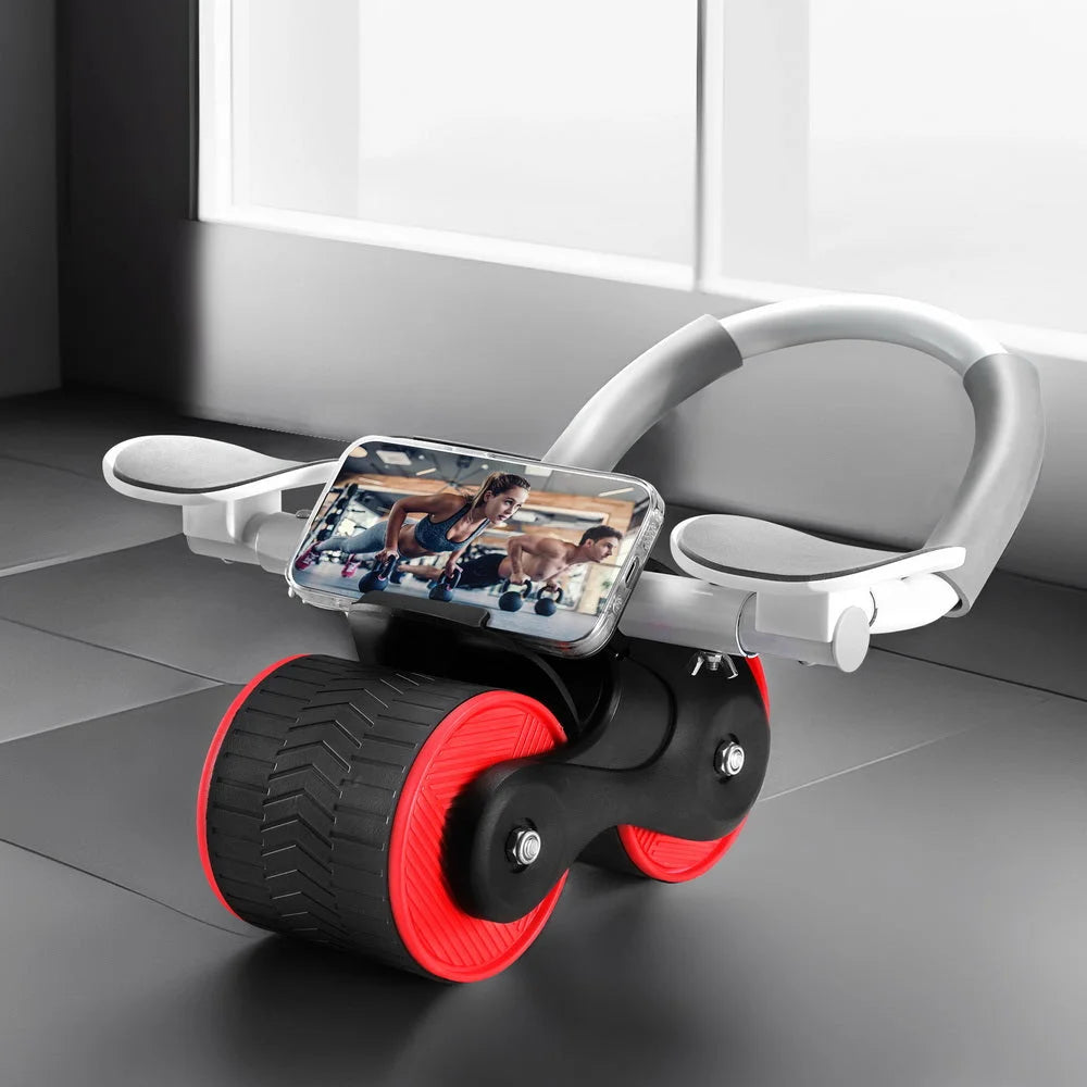 Ab Roller Automatic Rebound Abdominal Wheel with Knee Pad