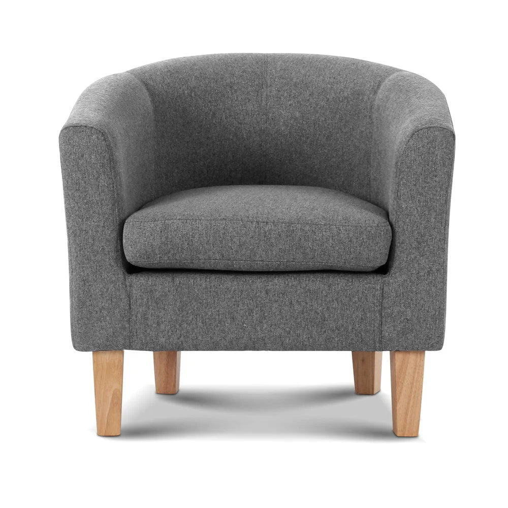 Abby Fabric Armchair, Grey