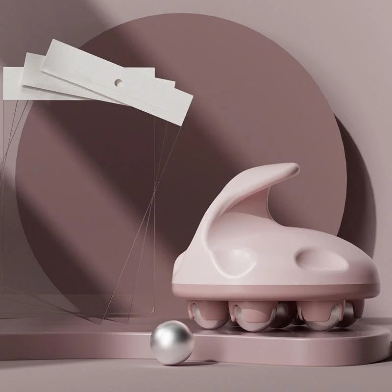 Abdominal Ball Meridian Massager Pink Steel Ball Calf