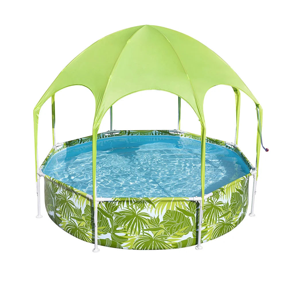 Above Ground Swimming Pool with Mist Shade - Pool &