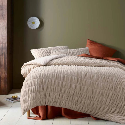 Accessorize Aurora Natural Quilt Cover Set - King - Home &