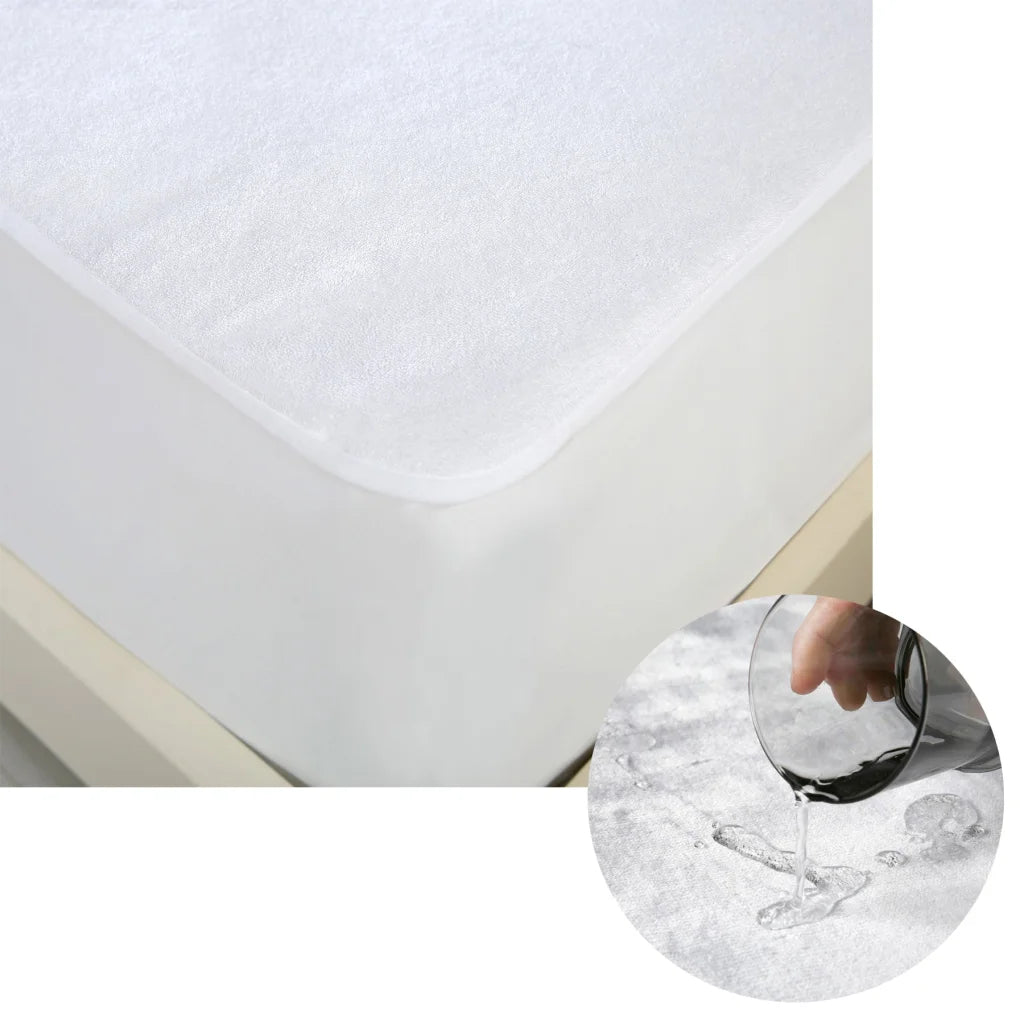 Accessorize Cotton Top Waterproof Mattress Protector Double bedding