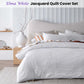 Accessorize Elma White Jacquard Quilt Cover Set - Queen