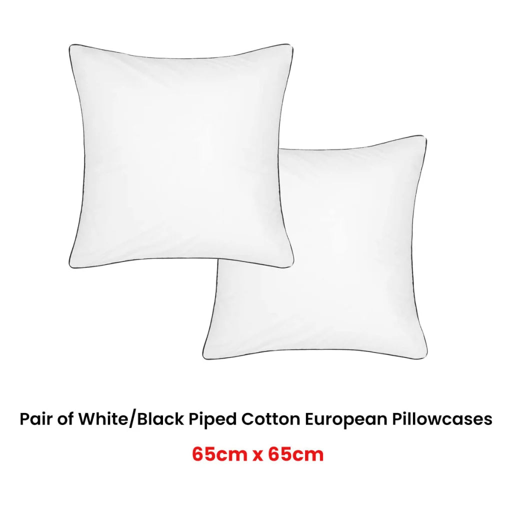 Accessorize European Pillowcases Hotel Deluxe Cotton