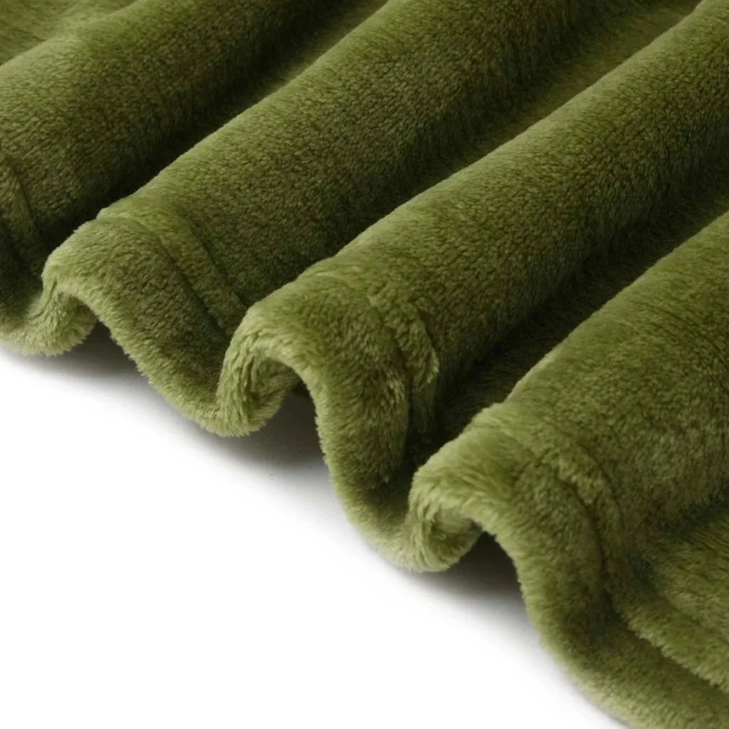 Accessorize Moss Green Super Soft Hooded Blanket
