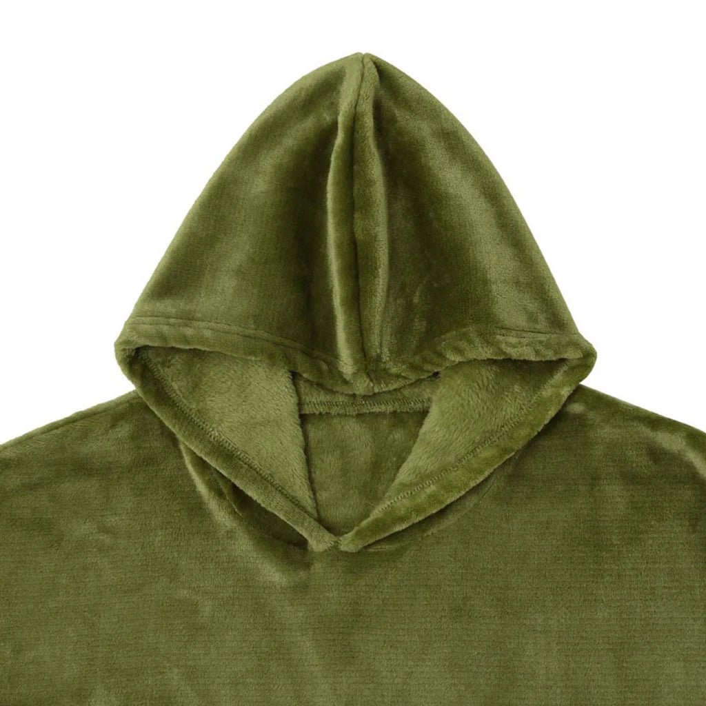 Accessorize Moss Green Super Soft Hooded Blanket
