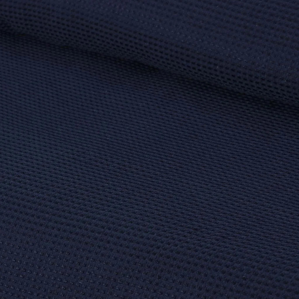 Accessorize Navy Waffle Polyester Quilt Cover Set - Queen