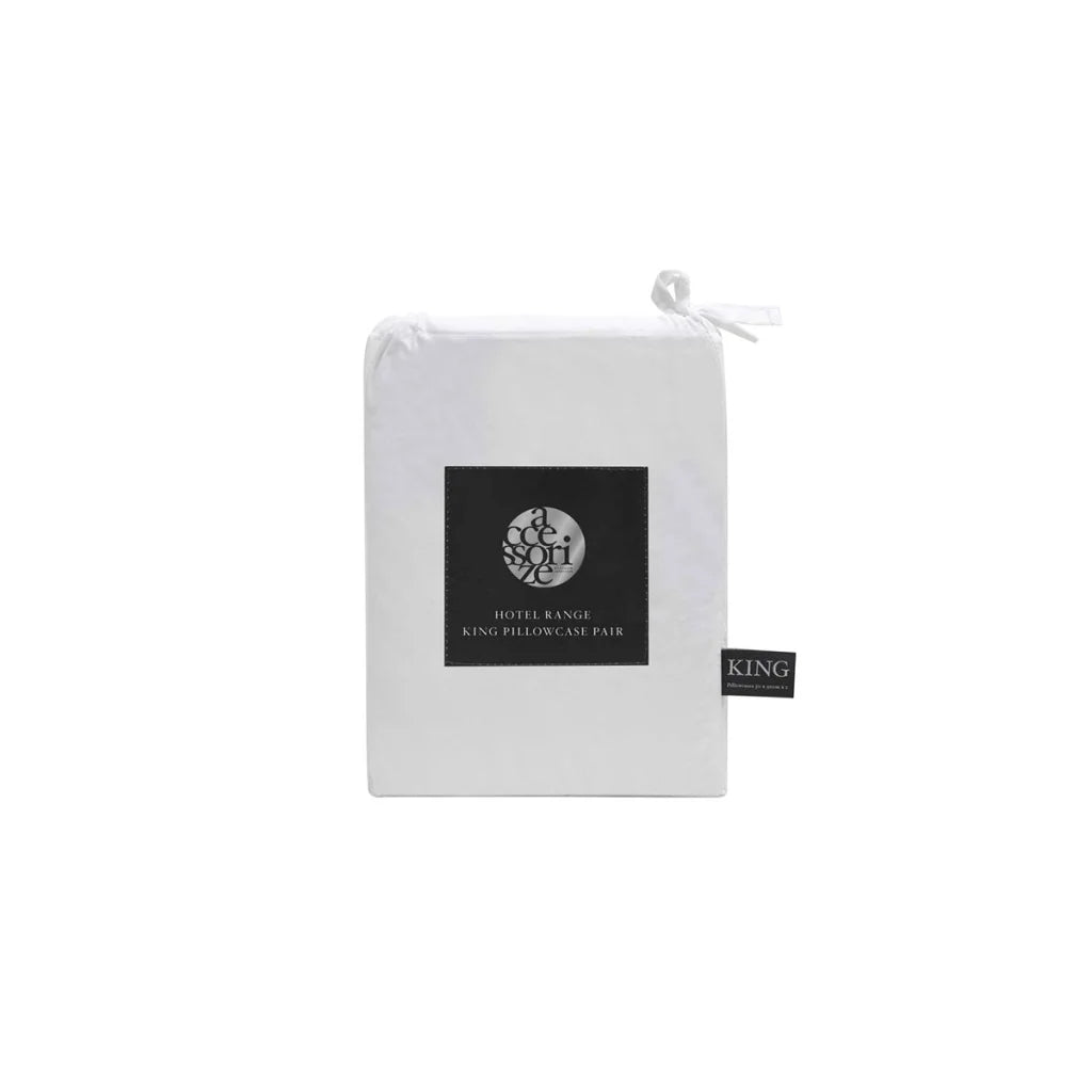 Accessorize Pillowcases Hotel Deluxe Cotton King Size Pair