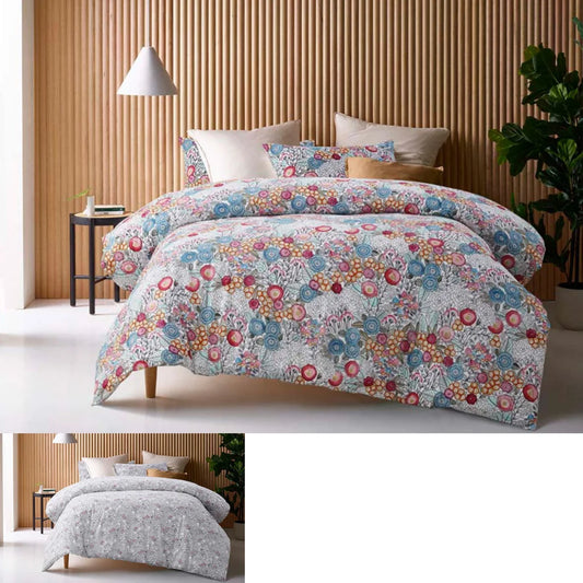 Accessorize Quilt Cover Set Amara Washed Cotton Printed