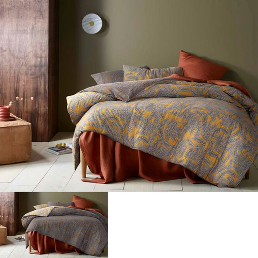 Accessorize Quilt Cover Set Clove Washed Cotton Printed