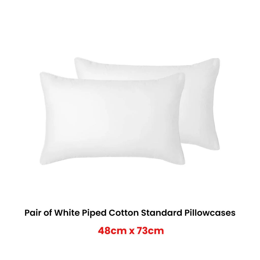 Accessorize Standard Pillowcases Hotel Deluxe Cotton White