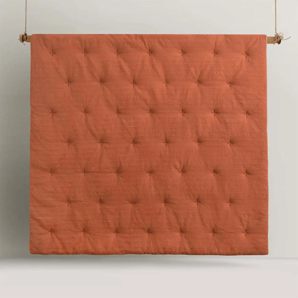 Accessorize Waffle Tobacco 3-Piece Comforter Set - Queen