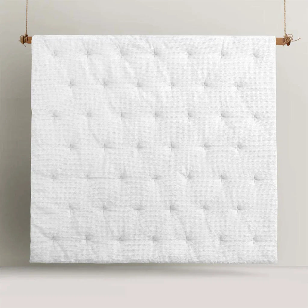 Accessorize Waffle White 3-Piece Comforter Set - Queen