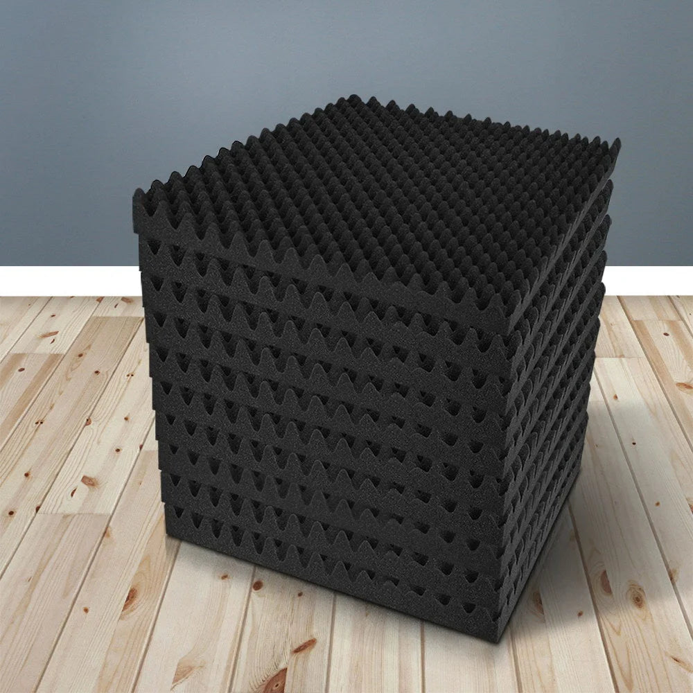 Black foam 50cm acoustic panels sound with shape details and included parts