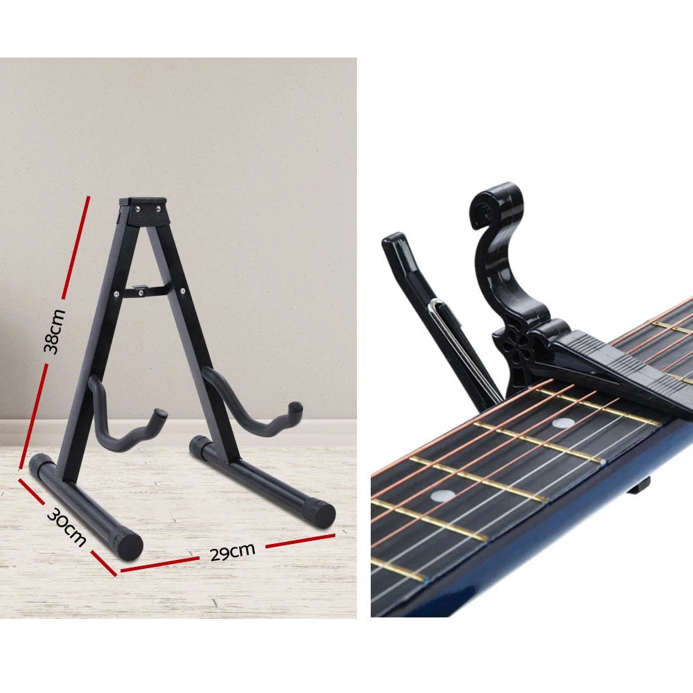 Acoustic Guitar ALPHA 38 Inch Wooden with Accessories set