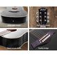 Acoustic Guitar ALPHA 41 Inch Wooden Black - Musical