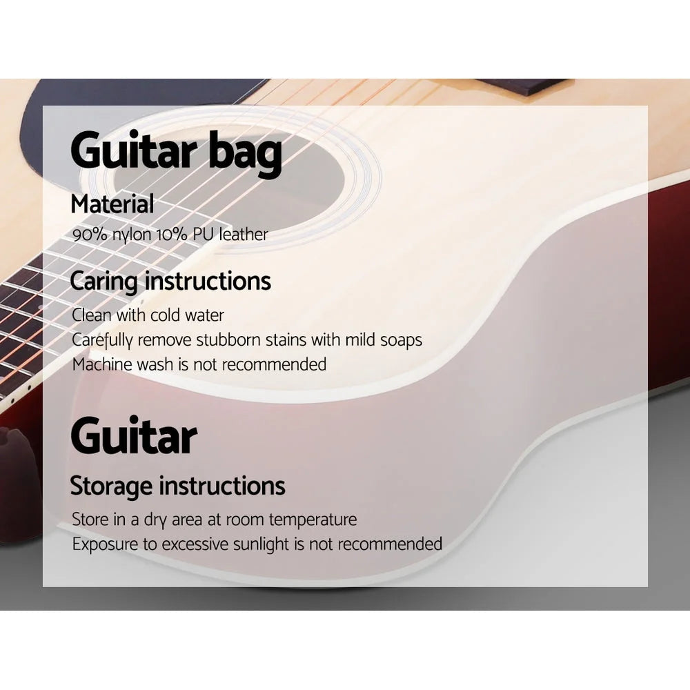 Acoustic Guitar ALPHA 41 Inch Wooden with Accessories set