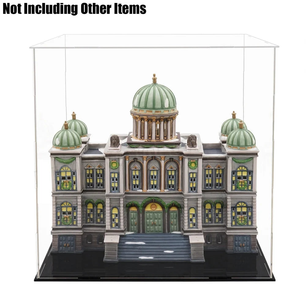 Acrylic display case with colour and construction cues
