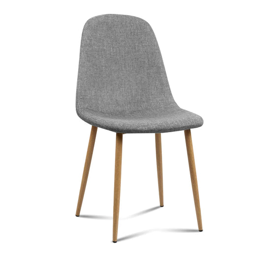 Adamas Fabric Dining Chairs (Set of 4) Light Grey - Dining