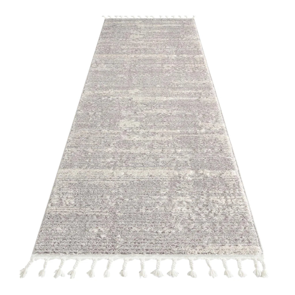 Addie Soft Pile Rug - Light Grey - 80x300 - Home & Garden