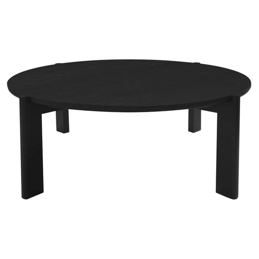 Adelle Round Coffee Table (Black) - Furniture > Living Room