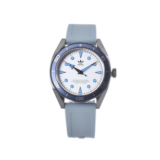 Adidas Men’s Gray Silicone Watch - One Size - Fashion >