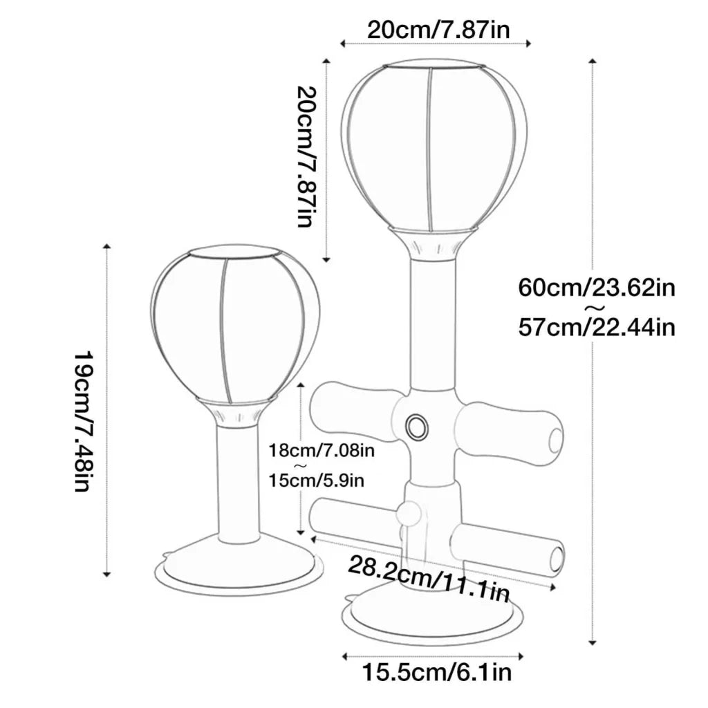 Adjustable 2-In-1 Sit-Up Boxing Ball Stand With Punching
