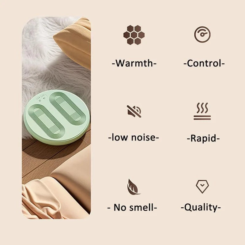 Adjustable 5V Usb Foot Massager Warmer 3 Temp & Vibration