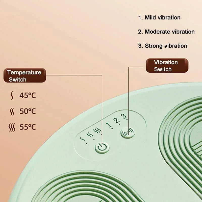 Adjustable 5V Usb Foot Massager Warmer 3 Temp & Vibration
