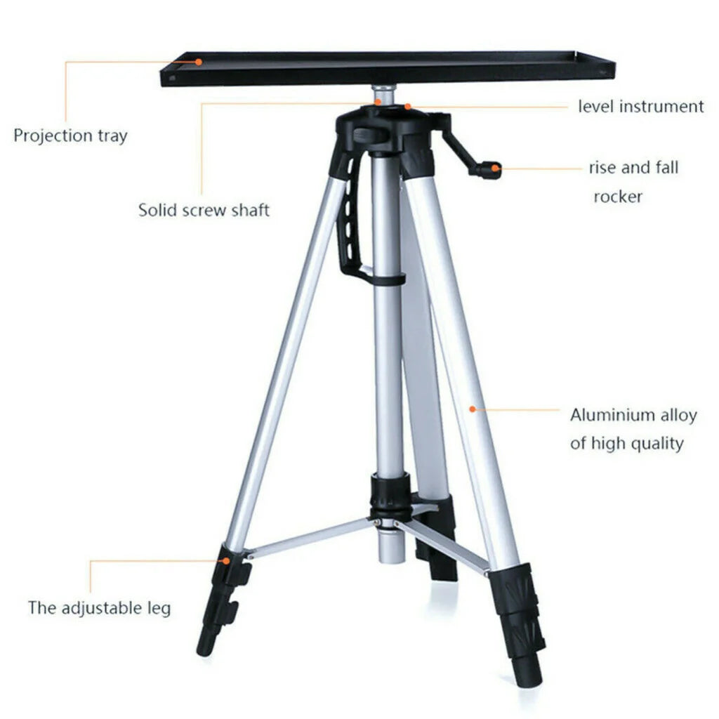 Adjustable Aluminium Laptop Projector Tripod Stand 52-140cm