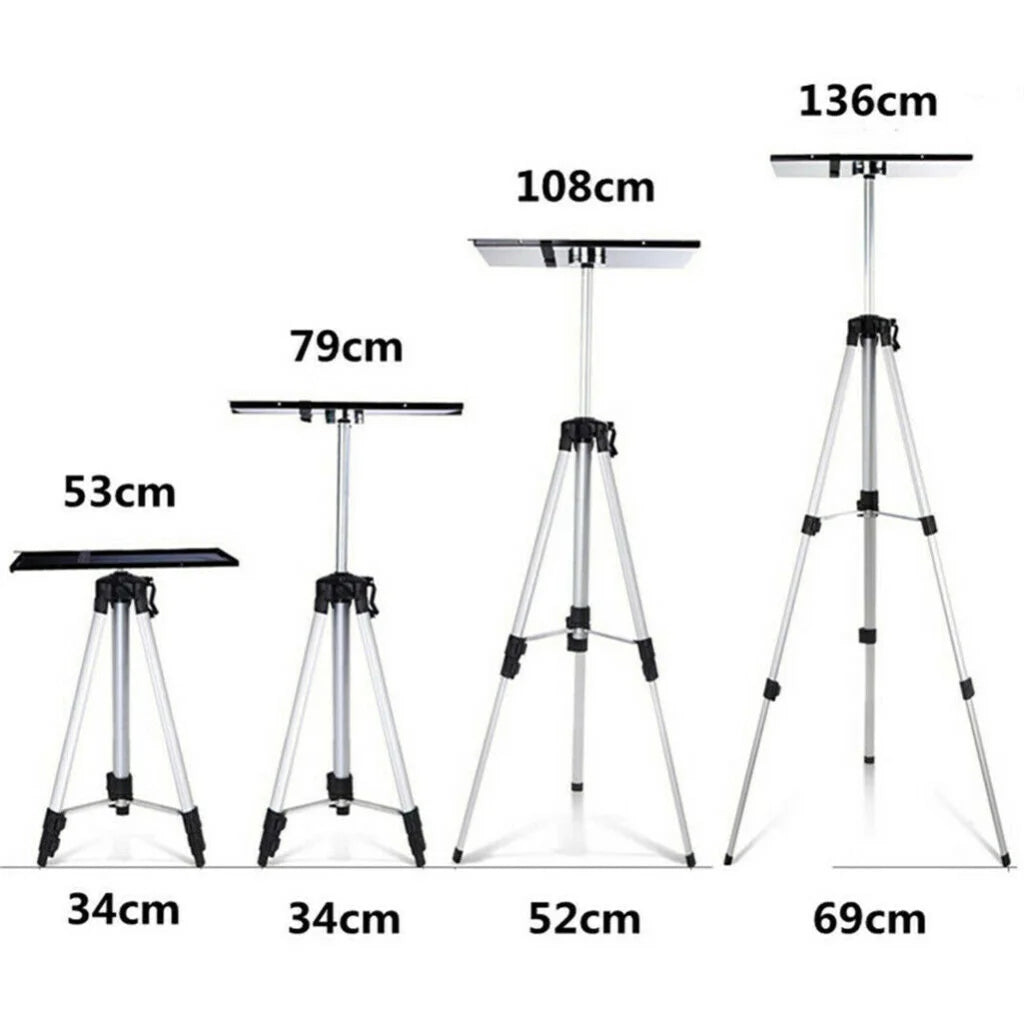 Adjustable Aluminium Laptop Projector Tripod Stand 52-140cm