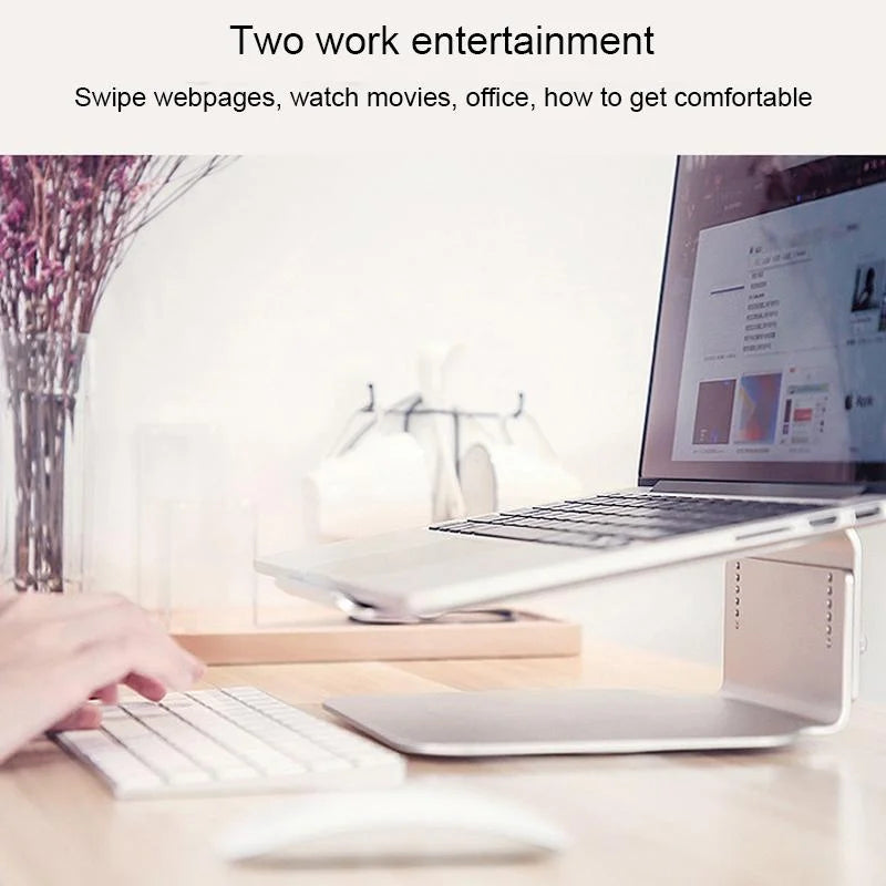 Adjustable Aluminum Laptop Stand - 360 Rotation Ergonomic