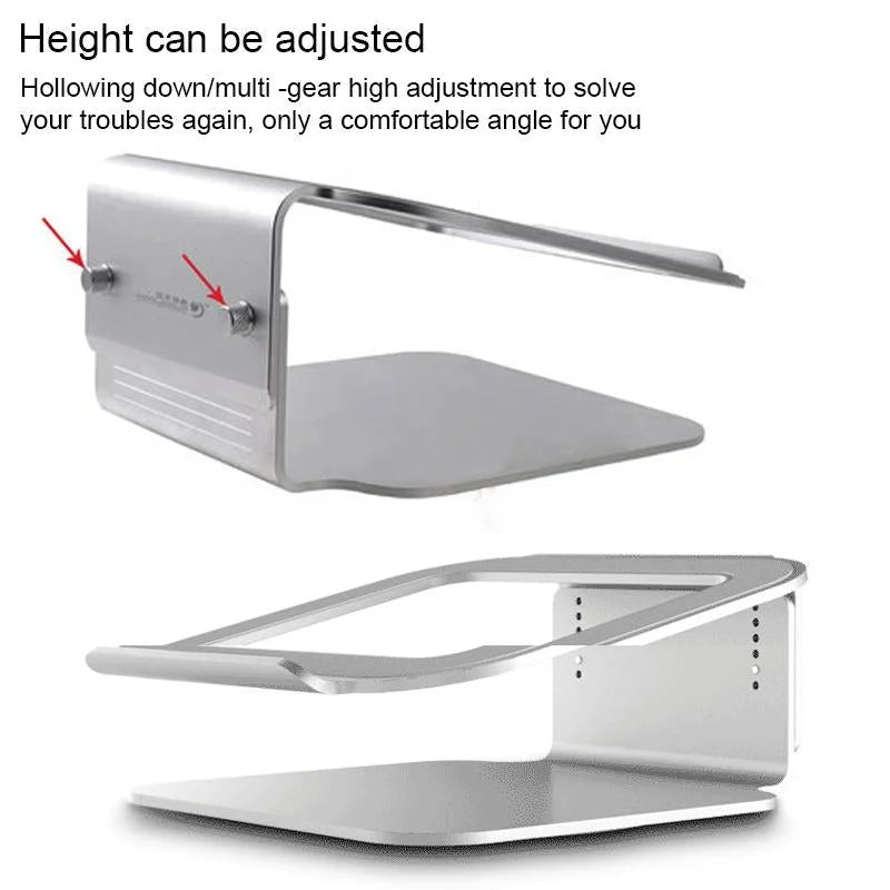 Adjustable Aluminum Laptop Stand - 360 Rotation Ergonomic