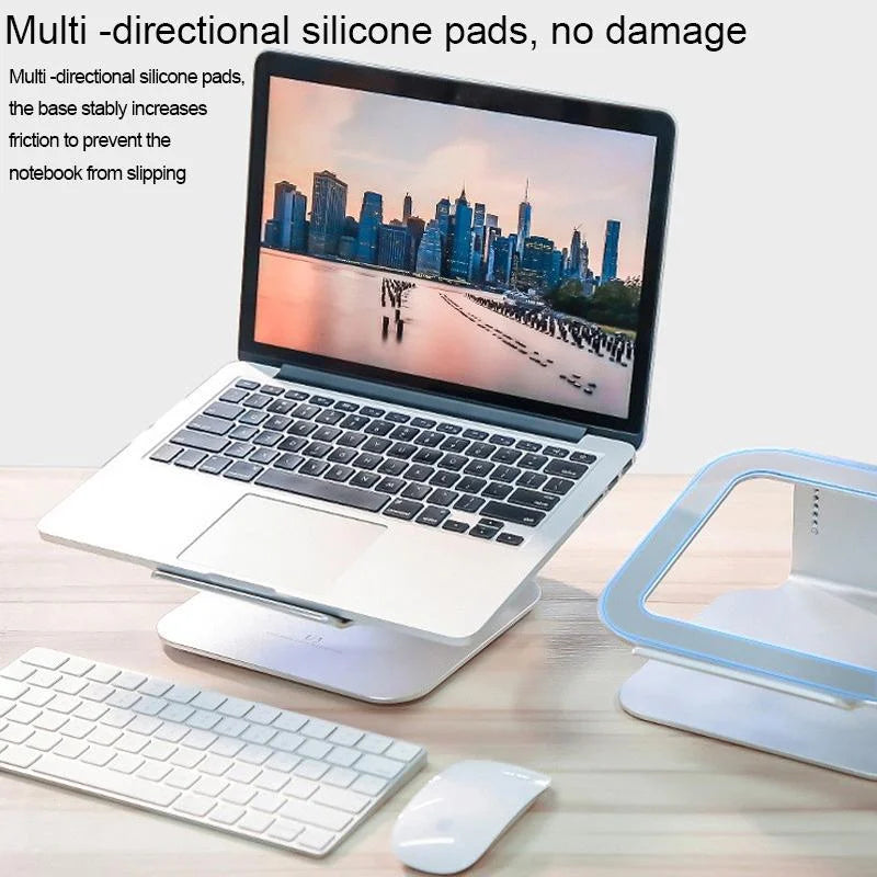 Adjustable Aluminum Laptop Stand - 360 Rotation Ergonomic