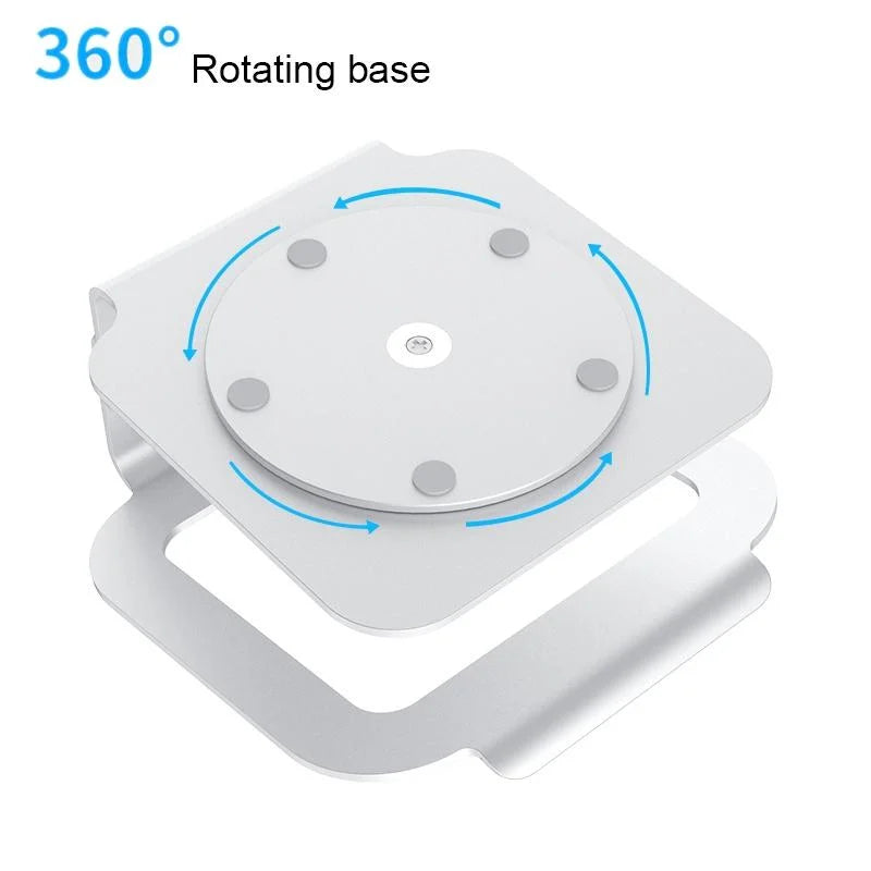 Adjustable Aluminum Laptop Stand - 360 Rotation Ergonomic