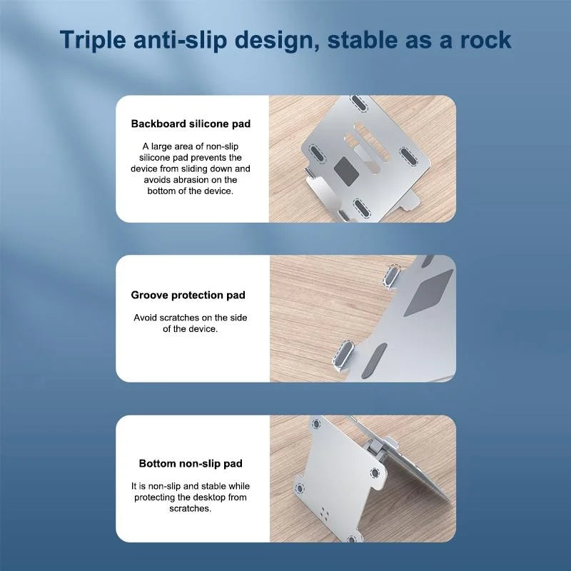 Adjustable Aluminum Laptop Stand - Multi-functional &