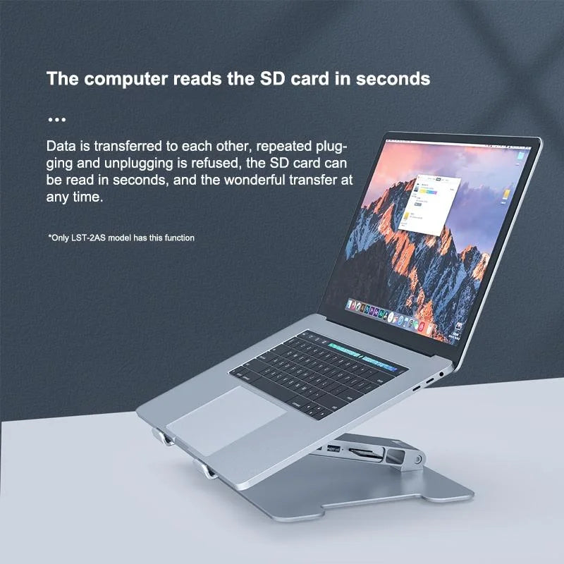 Adjustable Aluminum Laptop Stand - Multi-functional &