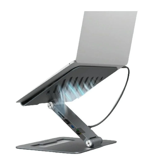 Adjustable Aluminum Laptop Stand with Type-c Docking